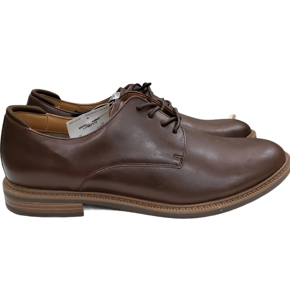 Brand New George Men's Trey Oxford Shoes Brown 8 9 - Picture 2 of 6